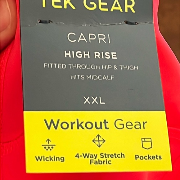 NWT TEK GEAR Vibrant Melon Workout Gear Leggings Size XXL - Picture 3 of 5